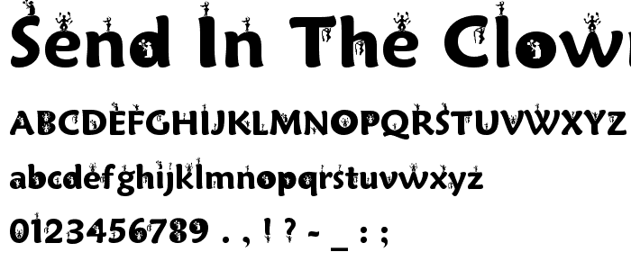 Send in the Clowns font